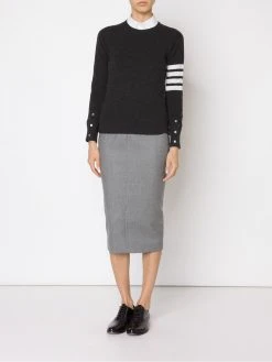 Thom Browne striped sleeve sweater