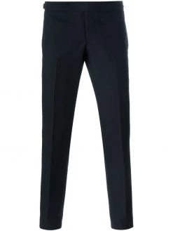 Thom Browne Low Rise Skinny Side Tab Trouser In 2 Ply Fresco