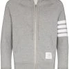 Thom Browne Engineered 4-Bar Zip-Up Jersey Hoodie