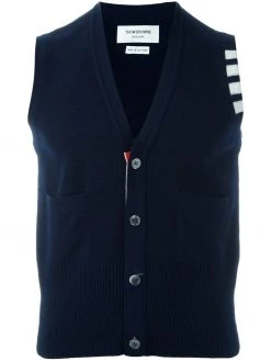 Thom Browne sleeveless buttoned cardigan