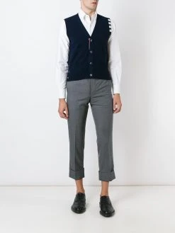 Thom Browne sleeveless buttoned cardigan