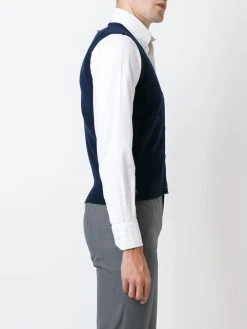 Thom Browne sleeveless buttoned cardigan