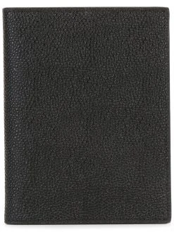 Thom Browne Passport Holder In Pebble Grain