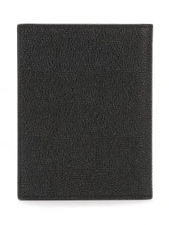 Thom Browne Passport Holder In Pebble Grain