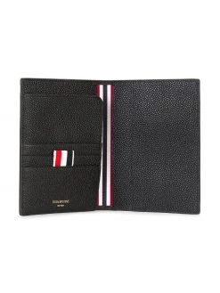 Thom Browne Passport Holder In Pebble Grain