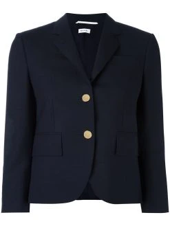 Thom Browne Classic Single Breasted Sport Coat In Navy 2-Ply Wool Fresco