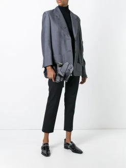 Thom Browne Elephant Clutch In Black Calf Leather