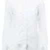 Thom Browne Classic Long Sleeve Button Down Shirt In White Oxford