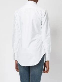 Thom Browne Classic Long Sleeve Button Down Shirt In White Oxford