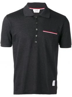 Thom Browne Rwb Pocket Trim Piqué Polo