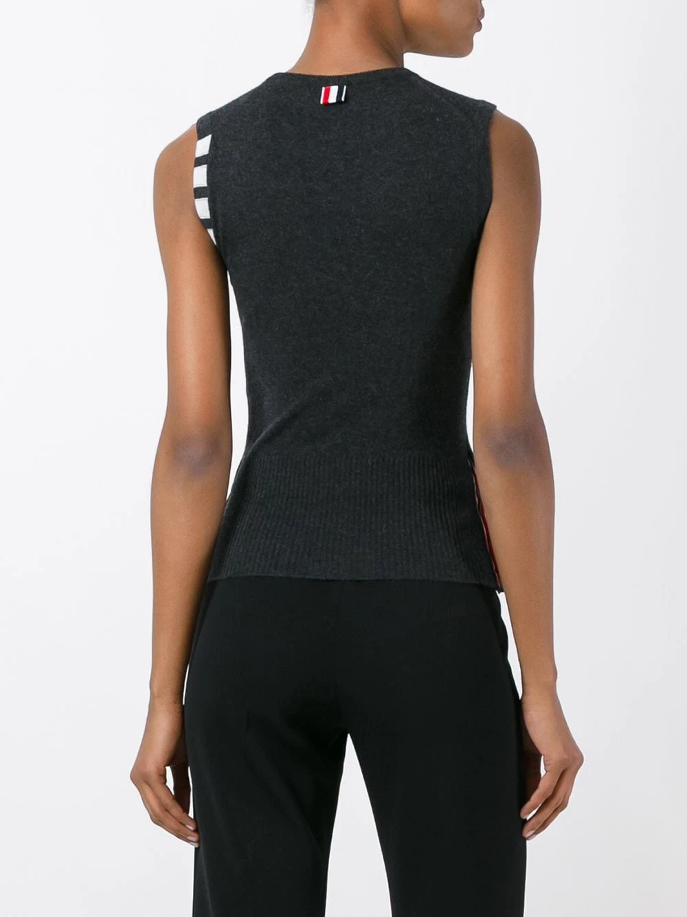 Best Sale β Thom Browne Cashmere stripe detail top knitted tops of women π 4 Thom Browne cashmere stripe detail top