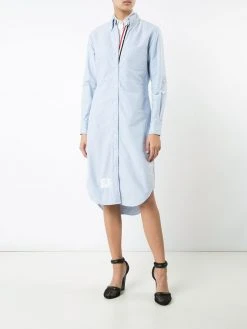 Thom Browne long-sleeve midi shirtdress