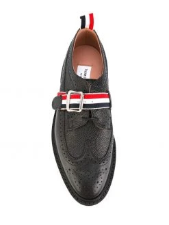 Thom Browne grosgrain strap long wingtip brogues