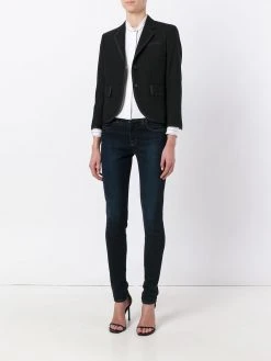 Thom Browne Classic Single Breasted Sport Coat With Grosgrain Tipping In 2 Ply Fresco