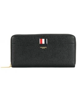 Thom Browne grosgrain-tab leather continental wallet