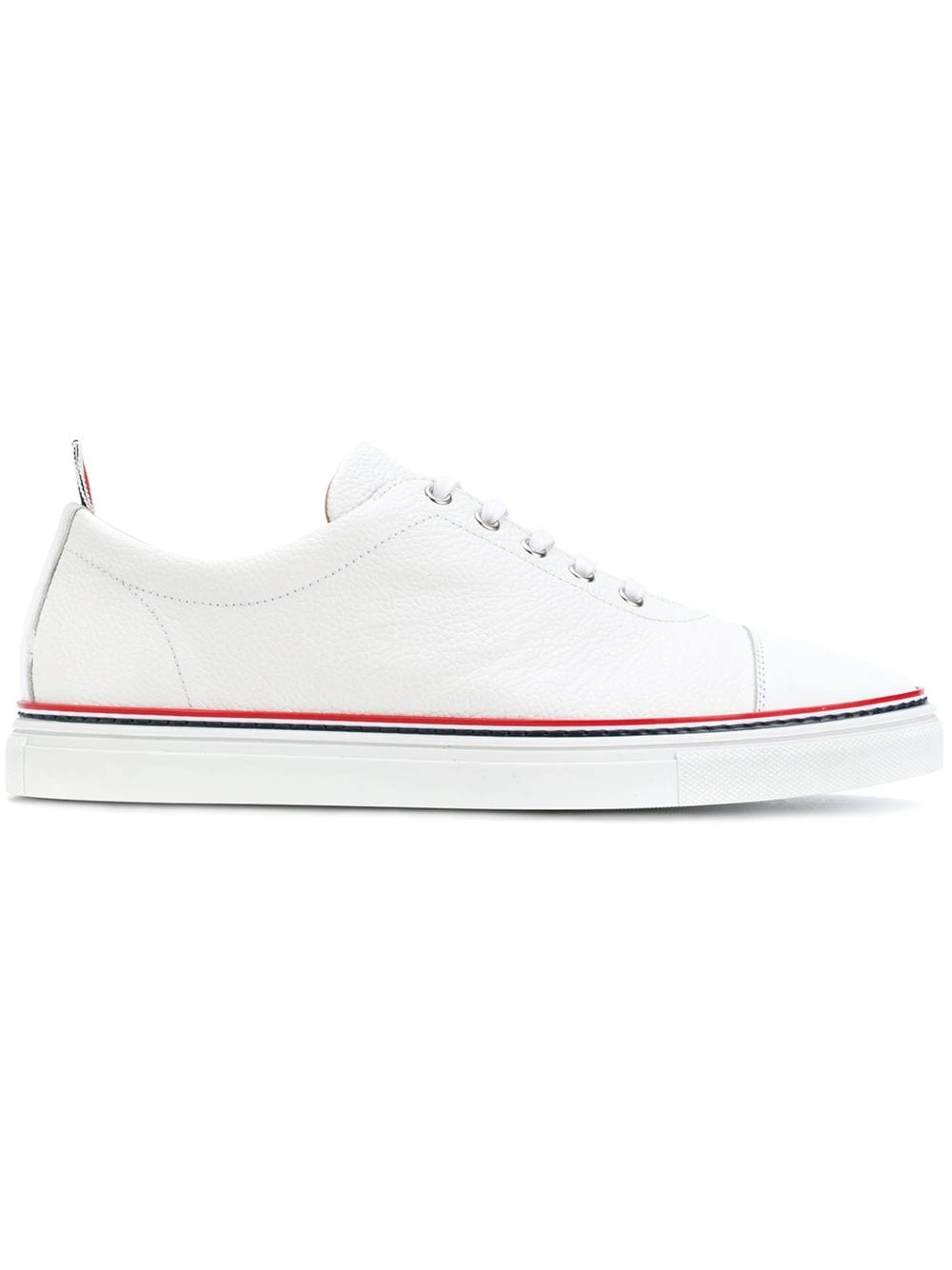 Wholesale βοΈ Thom Browne Straight Toe Cap Trainer In Pebble Grain & Calf Leather low-tops of men π 1 Thom Browne Straight Toe Cap Trainer In Pebble Grain & Calf Leather