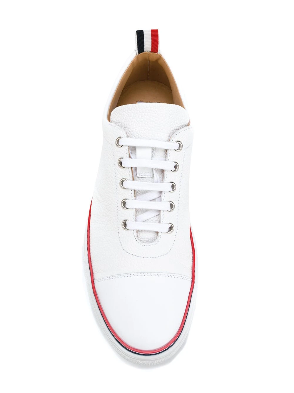 Wholesale βοΈ Thom Browne Straight Toe Cap Trainer In Pebble Grain & Calf Leather low-tops of men π 4 Thom Browne Straight Toe Cap Trainer In Pebble Grain & Calf Leather