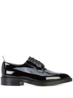 Thom Browne Classic Blucher In Black Patent Leather