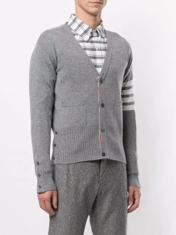 Thom Browne 4-Bar V-neck cashmere cardigan