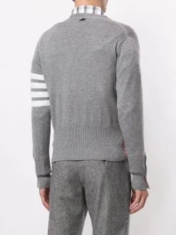 Thom Browne 4-Bar V-neck cashmere cardigan