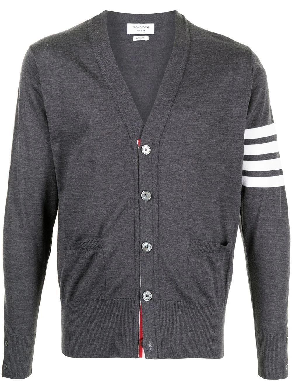 Discount 😍 Thom Browne 4 Bar V neck merino cardigan cardigans of men ✨ 1 Thom Browne 4-Bar V-neck merino cardigan