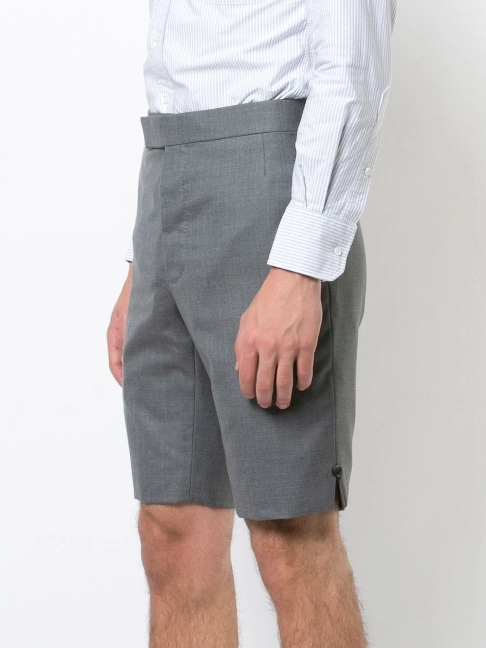 Discount π Thom Browne Classic Backstrap Short In Medium Grey Super 120's Twill tailored shorts of men βοΈ 3 Thom Browne Classic Backstrap Short In Medium Grey Super 120's Twill