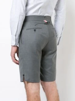 Discount π Thom Browne Classic Backstrap Short In Medium Grey Super 120's Twill tailored shorts of men βοΈ 8 Thom Browne Classic Backstrap Short In Medium Grey Super 120's Twill