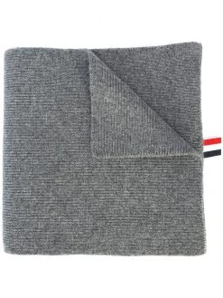 Thom Browne 4-Bar Stripe Cashmere Rib Scarf