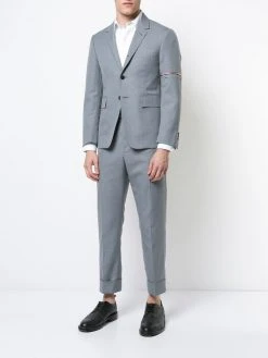 Thom Browne Classic Backstrap Trouser With Red, White And Blue Selvedge In School Uniform Twill