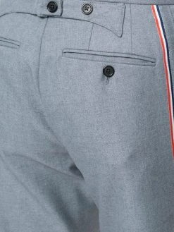 Thom Browne Classic Backstrap Trouser With Red, White And Blue Selvedge In School Uniform Twill