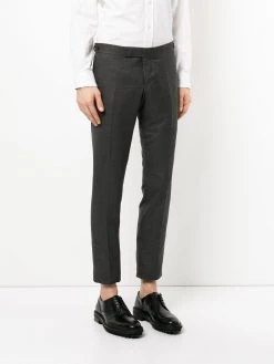 Thom Browne Low Rise Skinny Side Tab Trouser In Super 120’s Twill
