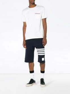 Thom Browne Rwb Pocket Trim Short-Sleeve Tee
