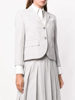 Thom Browne vertical-stripe single-breasted blazer