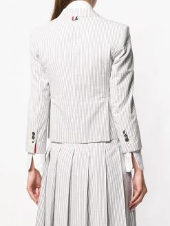 Thom Browne vertical-stripe single-breasted blazer