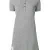 Thom Browne Striped Cotton Pique Polo Dress