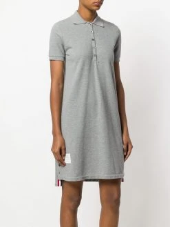 Thom Browne Striped Cotton Pique Polo Dress