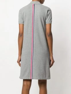 Thom Browne Striped Cotton Pique Polo Dress