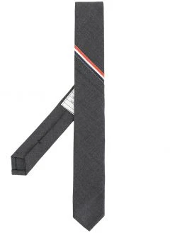 Thom Browne Classic Necktie With Seamed In Red, White And Blue Selvedge (26cm) In Super 120’s Twill