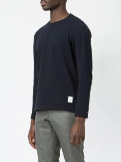 Thom Browne Center-Back Stripe Relaxed Piqué Tee