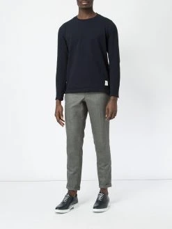 Thom Browne Center-Back Stripe Relaxed Piqué Tee