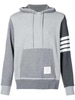 Thom Browne 4-Bar Tonal Fun-Mix Hoodie