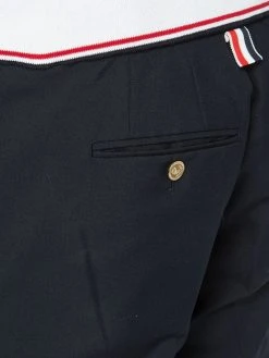 Cheapest β Thom Browne Low Rise Skinny Trouser With Red, White And Blue Selvedge Back Leg Placement In School Uniform Plain Weave tailored pants of men π 9 Thom Browne Low Rise Skinny Trouser With Red, White And Blue Selvedge Back Leg Placement In School Uniform Plain Weave