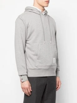 Thom Browne Center-Back Stripe Jersey Hoodie