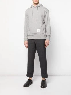 Thom Browne Center-Back Stripe Jersey Hoodie