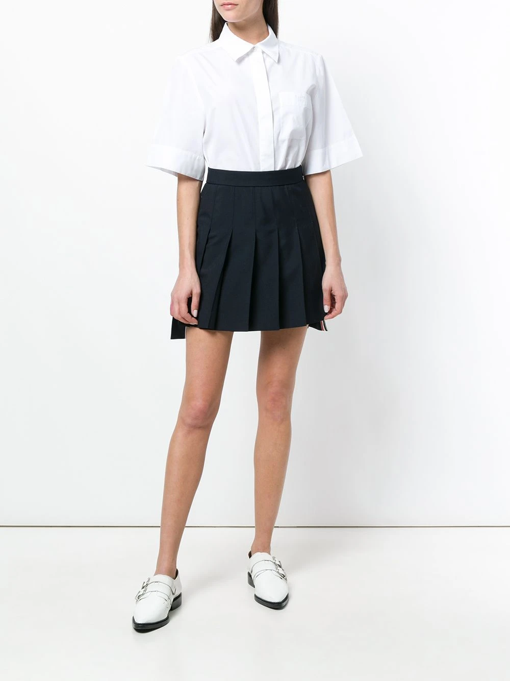 New π Thom Browne Asymmetric pleated miniskirt pleated skirts of women β¨ 2 Thom Browne asymmetric pleated miniskirt