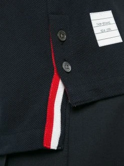 Thom Browne stripe-trim polo top