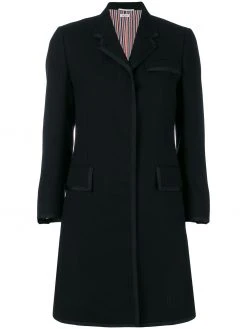 Thom Browne grosgrain tipping Chesterfield coat