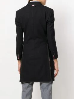 Thom Browne grosgrain tipping Chesterfield coat