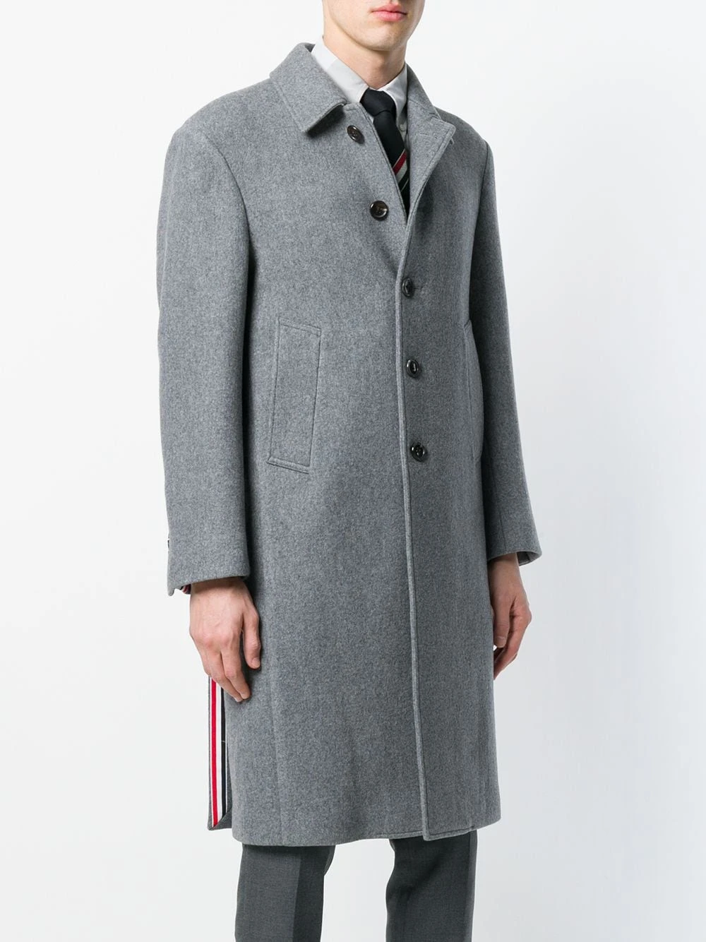 Coupon π Thom Browne Center Back Stripe Unconstructed Relaxed Fit Bal Collar Overcoat single breasted coats of men β 3 Thom Browne Center-Back Stripe Unconstructed Relaxed Fit Bal Collar Overcoat