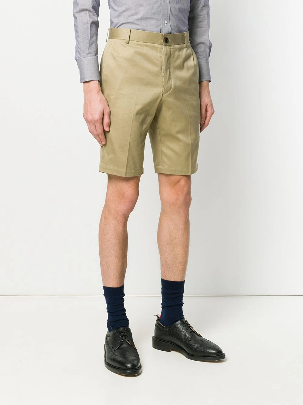 Cheapest ✔️ Thom Browne Cotton Twill Unconstructed Chino Shorts khaki shorts of men ✨ 3 Thom Browne Cotton Twill Unconstructed Chino Shorts